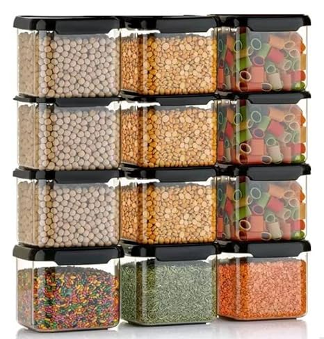 Tight Square plastic Containers Set 500 ml Pack 6 for Kitchen Storage, Kitchen Container, Storage/Container Sets, Plastic Container, Air-Tight Design