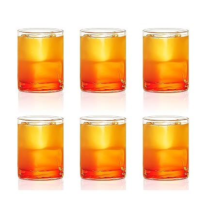 Borosil 120ml Set of 6 pcs Vision Glass Vision Transparent Drinking Glass | Borosilicate Glass Tumblers for Water, Cold Drinks, Juice| Flame Proof, Microwave & Dishwasher Safe, For Daily use & Gifting