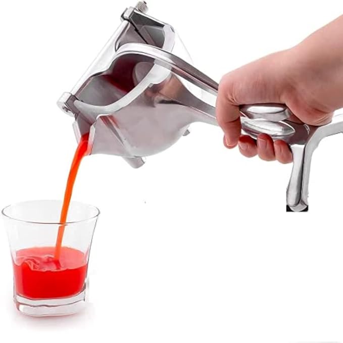 Suzec Stainless Steel Manual Fruit Juicer, Heavy Duty Aluminum Alloy Lemon Press Squeezer Juice Extractor Tool