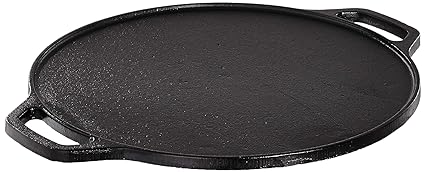 Solimo Pre-Seasoned Cast Iron Dosa Tawa, 12 Inches (30 cm), Black, 100% Toxin-free, Naturally Non-stick, Long Lasting, Gas & Induction Stove-friendly